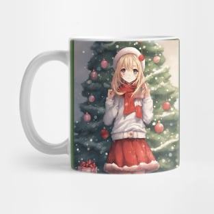 Anime Girl Christmas Tree Mug